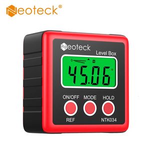 Neoteck 4*90 ° Digital vinkelmätare Finder Protractor Inklinometer 0,01 ° Upplösningsnivå Box med bakgrundsbelysta LCD -display 240523