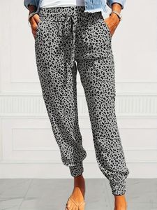 Pantaloni più dimensioni abiti stampati sciolti personalizzati per donne stampati leopardati casual