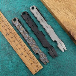 Titaniium Alloy Crowbar, Cool Bar EDC Multifunction Tool Crowbar Bottle Opener, Skruvmejsel TTKVU