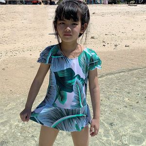 Корейская версия детской пляжной девочки, стиль юбки с одной кусочкой, средний и большой купальник для детей, купальник Princess Student H523-15
