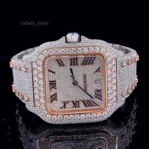 Luxus maßgeschneiderte VVS Moissanite Watch GRA zertifiziert Trends Edelstahl VVS Moissanite Diamond Watch für Männer