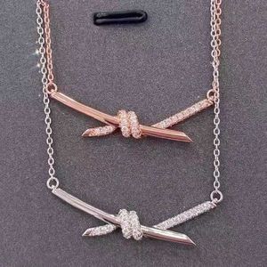 Designer's New Brand Knot Necklace 925 Gu Ailing Same Light Luxury Collar Chain Advanced Versatile