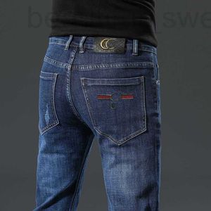 Men's Jeans designer Straight brand men's Korean version jeans, thick fitting small foot trend, cotton stretch pants PXA5