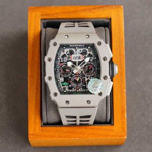 Richamill Mens Watch Designer Watches Ruch Watches Automatyczne luksusowe nadgarstki Multifunkcyjny zegarek męski w pełni automatyczny mechaniczny ti Montre