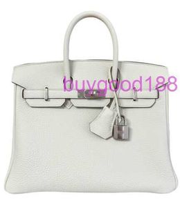 10A Biridkkin Designer Delicate Luxury Women's Social Travel Durable and Good Looking Handbag Shoulder Bag 25 Mushroom White Gray Togo Leather Hardware 2024