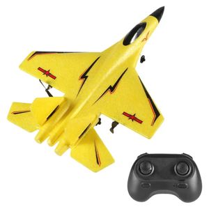 Flygplan Modle Remote Control Aircraft Foam Aircraft Anticollision med kallt ljus En nyckel för att ta bort Fighter Model Boy 2ch RC Jet Glider S2