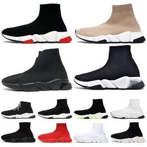 2024 Top Paris High Og Nops Designer Designer Женская платформа Speed Sock 1.0 Тренеры прозрачная подошва граффити