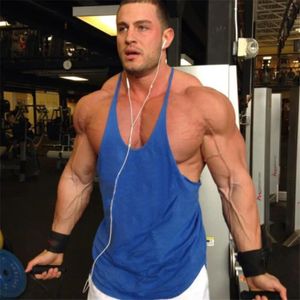 Brand Casual Casual Bodybuilding Top Top Men Gym Fitness Vest Singlet Camisa sem mangas de algodão sólido Muscle Sports Sport 240521