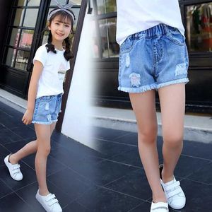 Shorts Shorts 1 piece of shorts denim pants casual jeans summer cool childrens cartoon printed clothing youth shorts childrens and baby soles WX5.22