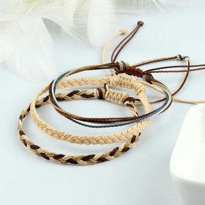 Bragle 3 pezzi/set di buddisti tibetani multicolore Womens Charm Lucky Charm Regolable Yoga Woven Rope Friendship Jewelry Q240522