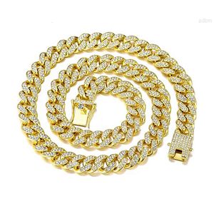Custom 10mm 13mm Mens Hip Hop Jewelry Cuban Link Chain Miami 18k Gold Silver Stainless Steel Tennis Necklace for Men