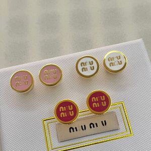 Luxury gold MM brand letters designer earrings for women vintage round circle coin double side wear oorbellen brincos Chinese earring earings ear rings jewelry