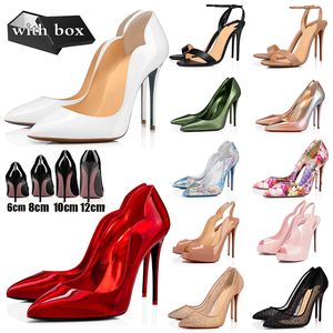 With Box Red Bottoms Womens Designers High Heel Luxurys Pump Platform Peep-toes Sandals Sexy Pointed Toe Red Sole 8cm 10cm 12cm Sandals Sneakers Slingback Dhgate