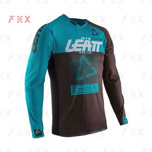 メンズTシャツオートバイマウンテンバイクMTB LEATTレーシングダウンヒルジャージーオフロードDH MX自転車機関車クロスカントリーL40B