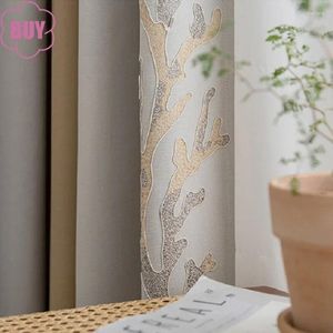 Curtain Customized Three-dimensional Jacquard Mosaic With Gray Curtains For Living Room Bedroom French Balcony Bay Window Partition