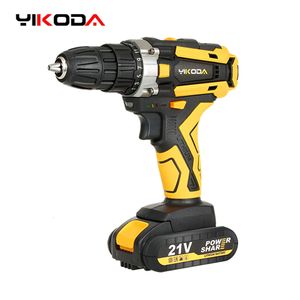 YIKODA 1216821V Electric Drill Rechargeable Cordless Screwdriver Lithium Battery Household Multifunction 2 Speed Power Tools 240522
