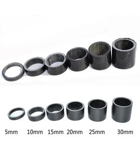 6pcslot Bicycle Washer Spacer 118 039039 Arruela de fibra de carbono MTB Bike Forks Spacers Set Cycling Headset Parts9166674