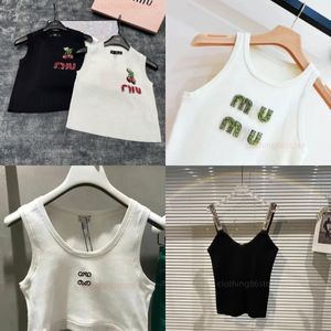 Women's Vest Lowes Top Cherry Crop Top Designer Tank Top New Diesels Top Designer Luxury Vest Sleeveless Camis Pure Cotton Fashionable Sticked Camisole Tees T-shirt