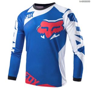 Men's T-shirts Outdoor T-shirts Summer Foxx Speed Lowering Bike Mountain Off Road Motorcycle Riding Suit Breathable Quick Drying Long Sleeves Th6r