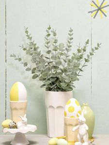 Decorative Flowers 10/20pcs Artificial Eucalyptus Stem Home Office Decorated With Bouquet Wedding Center