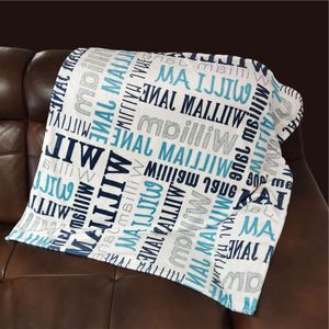 Name Personalized Infant Crib Stroller Flannel Fleece Blanket Swaddle Wrap For Newborn Boy Girl Baby Bedding Birthday Gift c01fdd