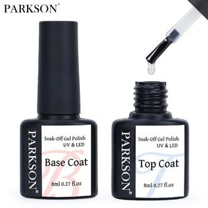 Parkson No Wipe Top Base Coat Gel Gel Policone Design Policone Varisca Semi Permanente Immergiti Strumento artistico a LED UV 240510