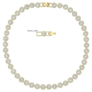 Swarovski Colar Designer Mulheres Colares pendentes de qualidade original Colar de diamante brilhante e elegante para mulheres usando elementos 24SS 571