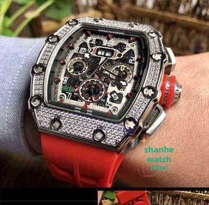 RM Watch Date Luxury Mens Mechanics Watch Начатые часы механические мужские газ Tritium Gas Самая дорогая студенческая мода Стэнсона