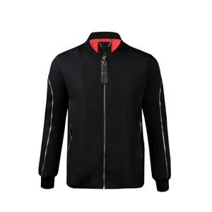 Philipps Plain Herrenjacke PP Schädel Brand Autumn Winter Echtes Leder Pliner Blazer Reißverschluss Schwarzer Hip Hop Streetwear Motorradkollektion Oberbekleidung Jacken Jacken