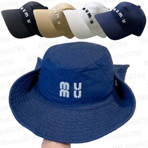 Miuish Bucket Hut Baseball Cap Designer Hut gesticktes Logo Casquette Trucker Hut Luxus Männer- und Frauenhut -Strohhut Offizielle Website 1: 1 Handwerkskunst