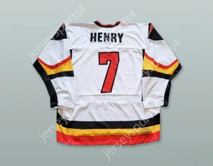 Custom Henry 7 Belgien White Hockey Trikot