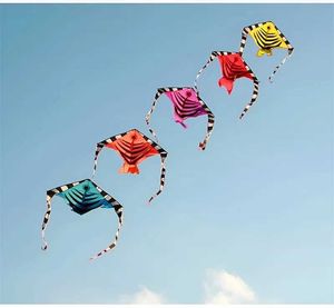 Kite Accessoires 10pcs Fish Kite Factory Wholesale Outdoor Flying Toy Kites für Erwachsene Kinder Kite Line Nylon Kite Reel Neue Toys 4HB2