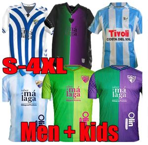 023 2024 2025 Camiseta Malaga CF Fußballtrikot 120 Aniversario Remake Retro 23 24 25 Home Football Shirts Männer Kinder Bustinza M. Juande Febas Alex Concept Kit Kit