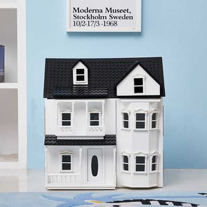 Doll House Accessories Simulated doll house family toy house luxurious castle wooden toy house Q240522