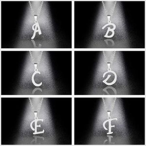 Pendant Necklaces Retro style fashionable high sensory design stainless steel necklace English letter pendant girl charm temptation necklace S2452206