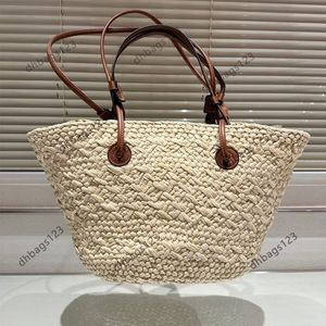 Designer Shoulder Beach Bag Luxurys Raffias Clutch Bag Fashion Mesh Hollow Woven Shopping Bag for Summer Straw tote bag Large tote Shopping Beach handbag Straw weave