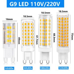 9W 12W 15W G9 LED Corn Light Bulb SMD 2835 3014 AC 220V 110V Super bright Replace 30W Halogen Lamp spotlight warm cold white