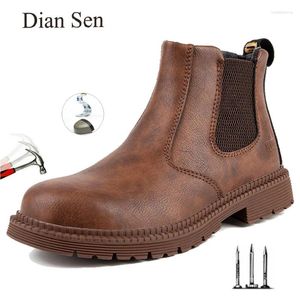 Сапоги Diansen Mens Construction Work Wablerange Safety Shoes Womens Steel Toe 2024 модная повседневная весенняя осень удобно