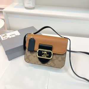 Дизайнер бренда New C Женская сумка Morgan маленькая квадратная коробка переворачивает старая цветочная сумка подмышки по подвеску для одиночного плеча.