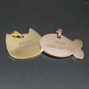 Tag de cachorro tags de identificação personalizada Nome de metal para filhotes Cat Anti-Perd Pet Namendplate Dogs Pitbull Gatos Taxa de gravura incluída