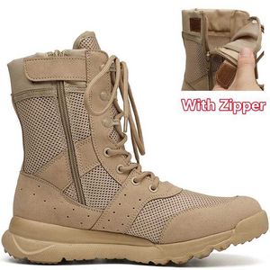 Outdoor -Schuhe Sandalen Seite Reißverschluss Outdoor -Kampftaktikstiefel Männer Frauen Leichtes Sommer -Mesh atmungsaktives Wanderkletterschuhe 3548 Siz