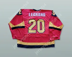 Пользовательский Legrand 20 Бельгия красного хоккейного майки сшита S-M-L-L-XL-XXL-3XL-4XL-5XL-6XL