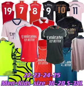 Gunners 22 23 24 25 G.JESUS HAVERTZ Soccer jerseys 2024 ARsen THOMAS TROSSARD NKETIAH TIERNEY SMITH ROWE Shirt SALIBA ODEGAARD SAKA MARTINELLI Football kids kit