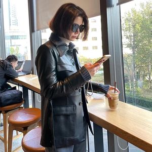 Women's Leather 2024 Sheepskin Genuine Jacket For Women In Autumn And Winter Style Of Young Straight Fit Versatil