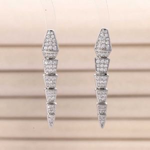 Bu Ohrring Snake Design Luxusschlangenformiges Design High-End Ohrringe Damen Modetrends Silbernadeln
