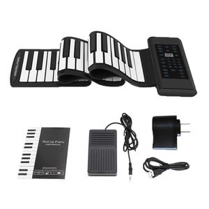 Клавички фортепиано детская музыка Sound Toys 88 Ключевые электронные фортепиано MIDI и USB -зарядка Портативная мягкая силиконовая силиконовая клавиатура WX5.21654582