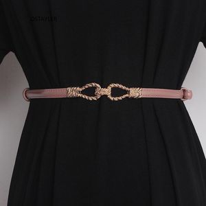 Belts Fashion Design Adjustable Slim Waist Belt For Women Cowhide Dress Coat Shirt Waistband Strap Real Leather Femme Cinturon 2022 295F