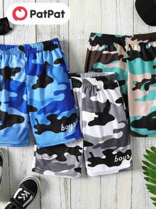 Shorts Shorts Boys camouflage elastic sports shorts pattern set casual shorts with pockets summer childrens clothing WX5.22