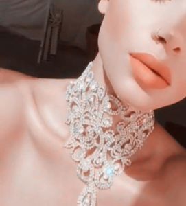 Stonefans Luxury Flower Choker Halsband för kvinnor Crystal Collar Statement Wedding Jewelry Gift V1911295771110