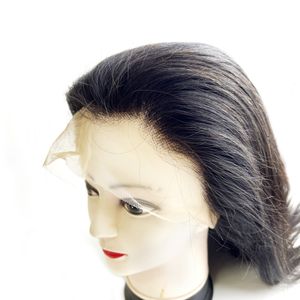 13x4 frontal Lace Wig HD Transparent Lace Wig nutural color different Density straight Frontal Wig European Human Hair